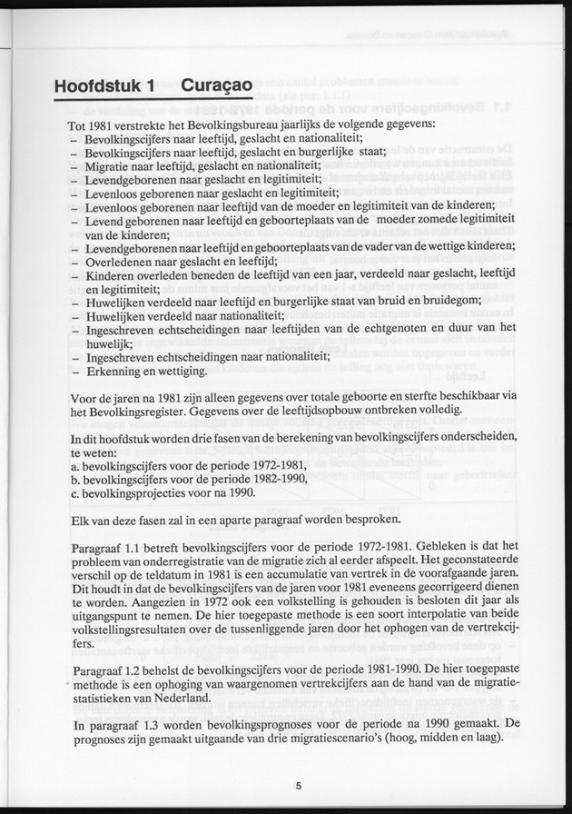 Bevolkingscijfers Curaҫao en Bonaire en vooruitberekeningen - Page 5