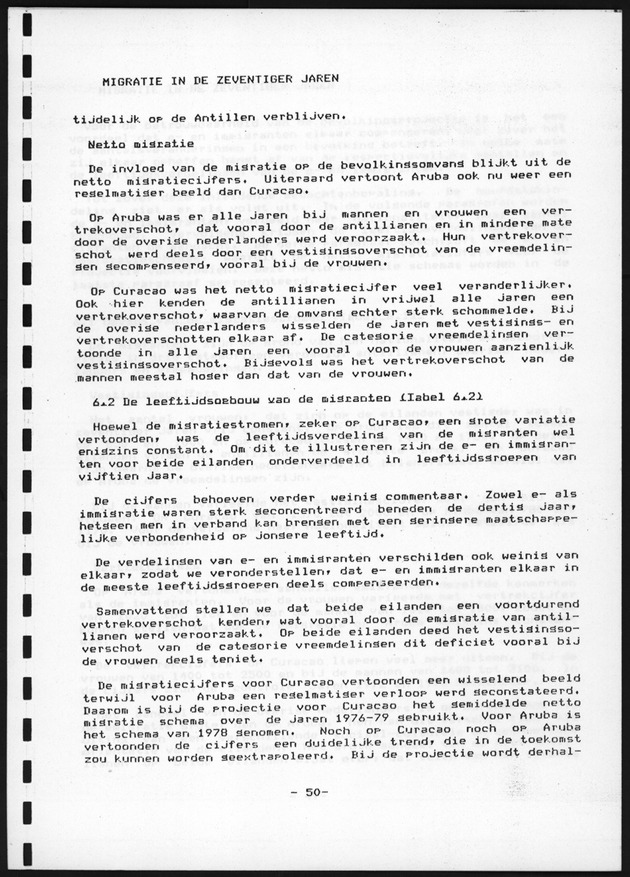 De toekomstige bevolkingsontwikkeling op Curacao en Aruba - Page 50