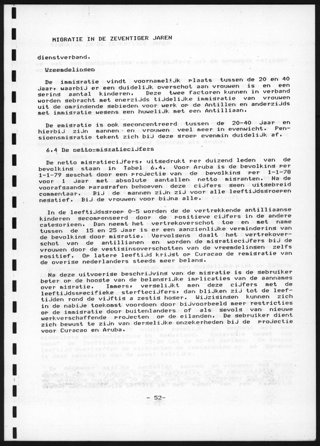 De toekomstige bevolkingsontwikkeling op Curacao en Aruba - Page 52