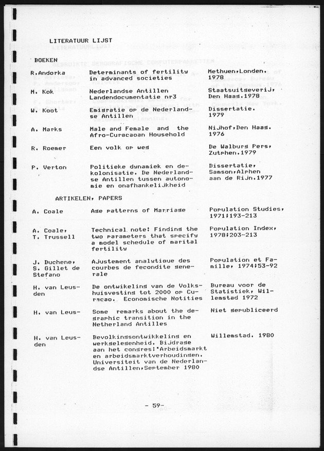 De toekomstige bevolkingsontwikkeling op Curacao en Aruba - Page 59