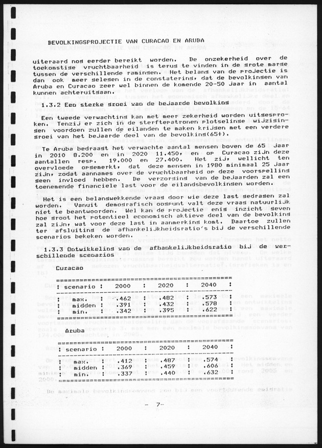 De toekomstige bevolkingsontwikkeling op Curacao en Aruba - Page 7