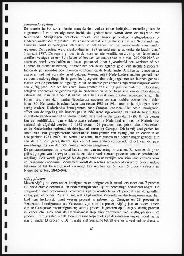 Migratie van en naar de Nederlandse Antillen in Sociaal-economische context - Page 87