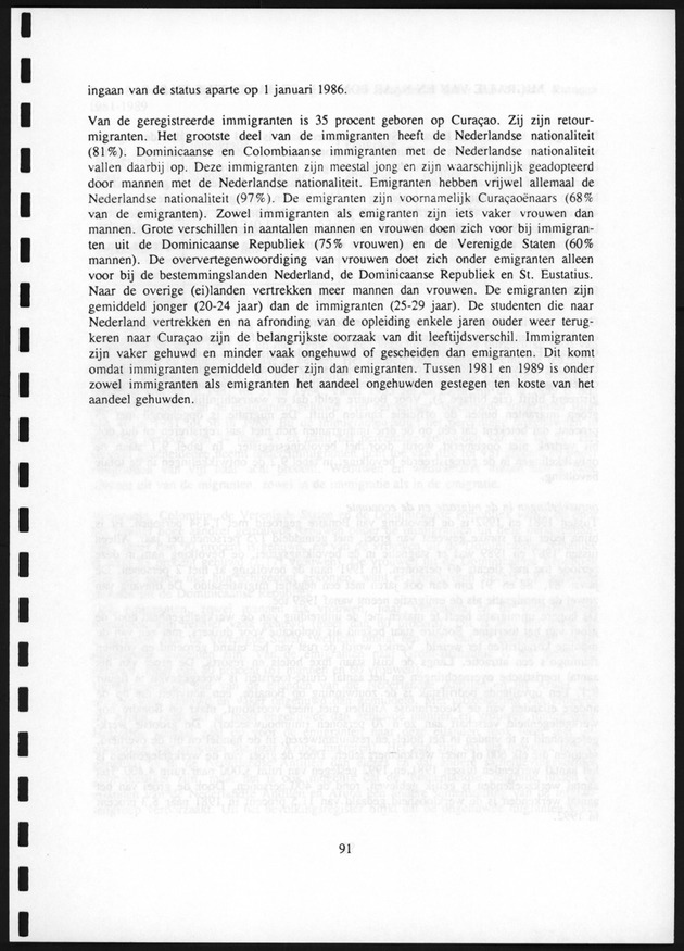 Migratie van en naar de Nederlandse Antillen in Sociaal-economische context - Page 91