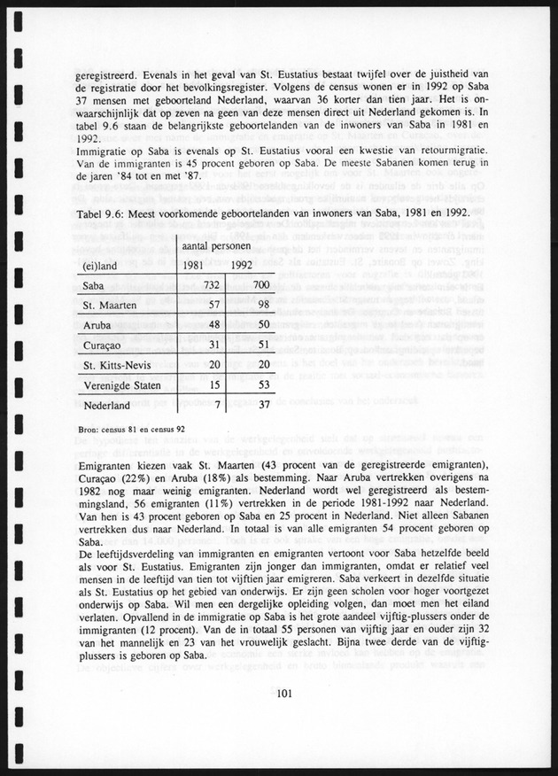 Migratie van en naar de Nederlandse Antillen in Sociaal-economische context - Page 101