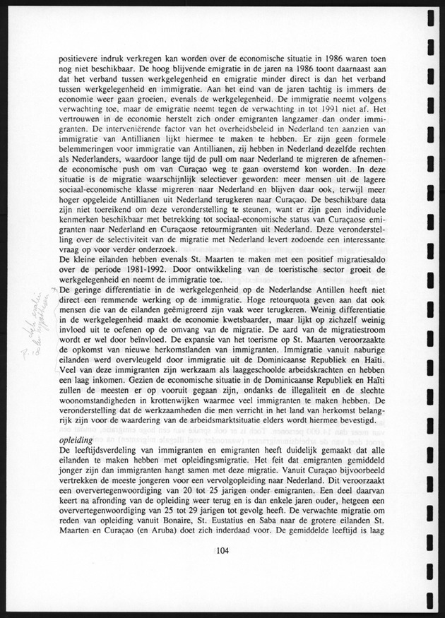 Migratie van en naar de Nederlandse Antillen in Sociaal-economische context - Page 104