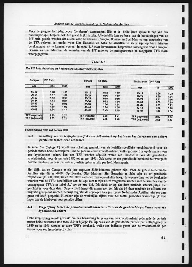 Analyse van de Vruchtbaarheid op de Nederlandse Antillen - Page 64