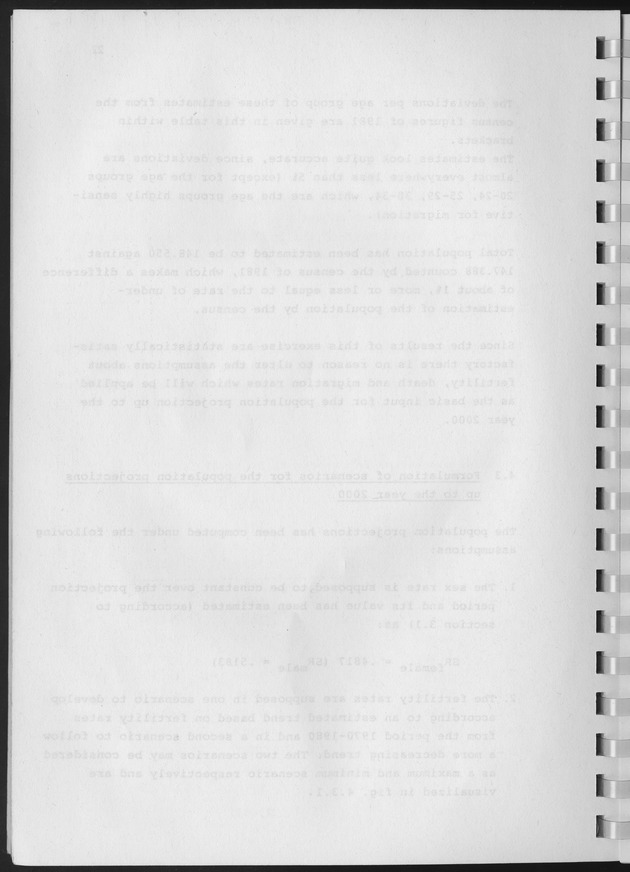 Population Projections for the island of Curacao - Blank Page