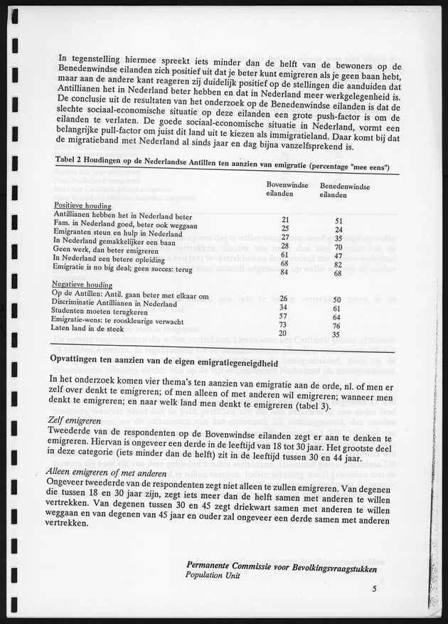 Opvattingen van de bevolking over bevolkingsvraagstukken en bevolkingsvraagstukken en bevolkingsbeleid - Page 5