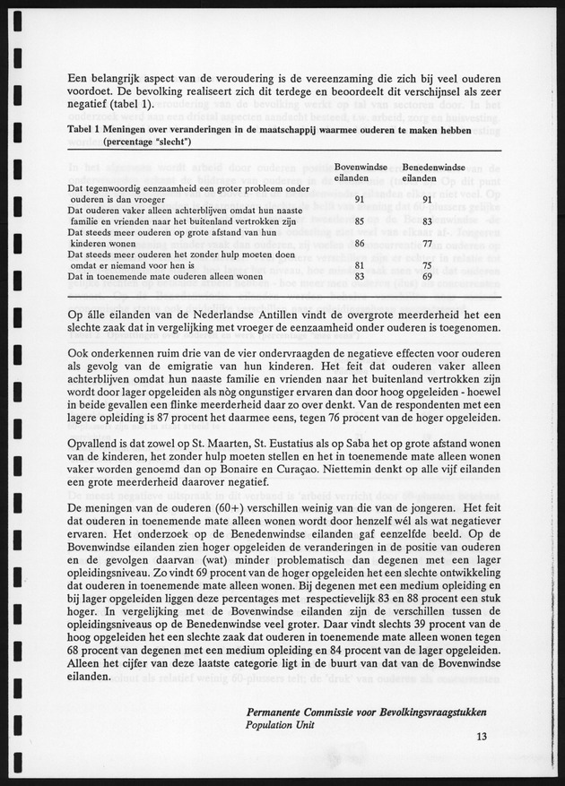 Opvattingen van de bevolking over bevolkingsvraagstukken en bevolkingsvraagstukken en bevolkingsbeleid - Page 13