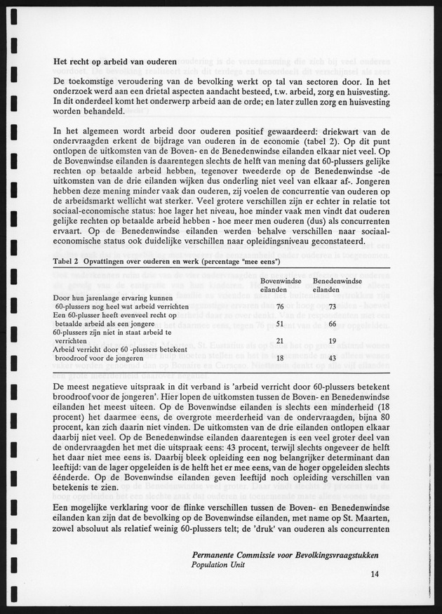 Opvattingen van de bevolking over bevolkingsvraagstukken en bevolkingsvraagstukken en bevolkingsbeleid - Page 14