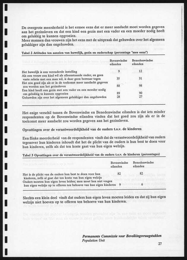 Opvattingen van de bevolking over bevolkingsvraagstukken en bevolkingsvraagstukken en bevolkingsbeleid - Page 27