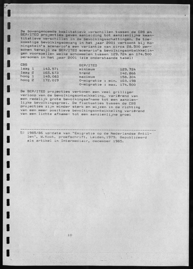 De verwachte bevolkingsontwikkeling op curacao tot het jaar 2000 volgens een drietal projectiemethoden - Page 10