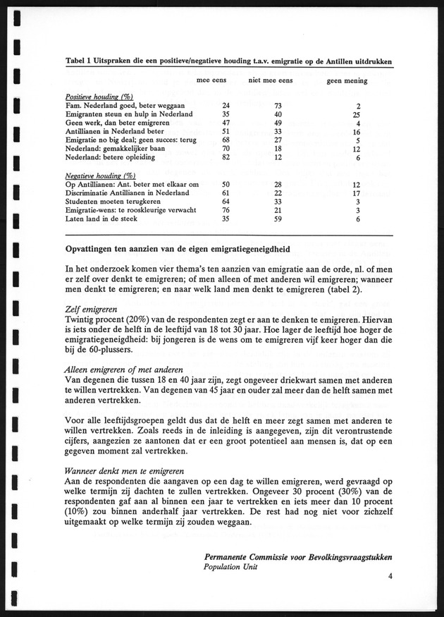 Opvattingen van de bevolking over bevolkingsvraagstukken en bevolkingsvraagstukken en bevolkingsbeleid - Page 4