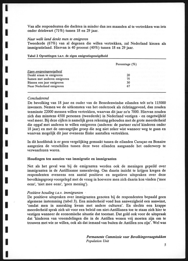 Opvattingen van de bevolking over bevolkingsvraagstukken en bevolkingsvraagstukken en bevolkingsbeleid - Page 5
