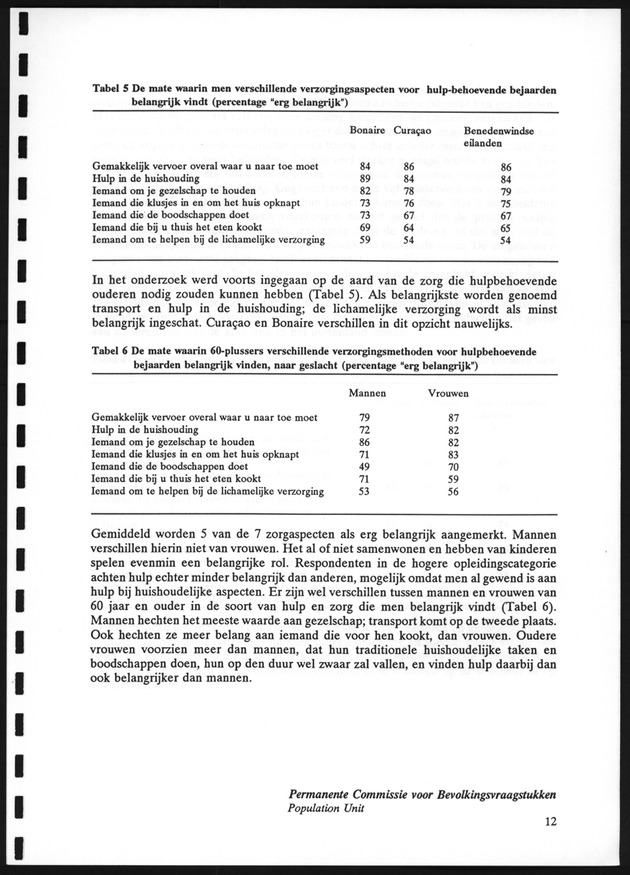 Opvattingen van de bevolking over bevolkingsvraagstukken en bevolkingsvraagstukken en bevolkingsbeleid - Page 12