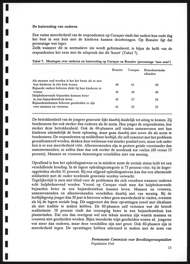 Opvattingen van de bevolking over bevolkingsvraagstukken en bevolkingsvraagstukken en bevolkingsbeleid - Page 13
