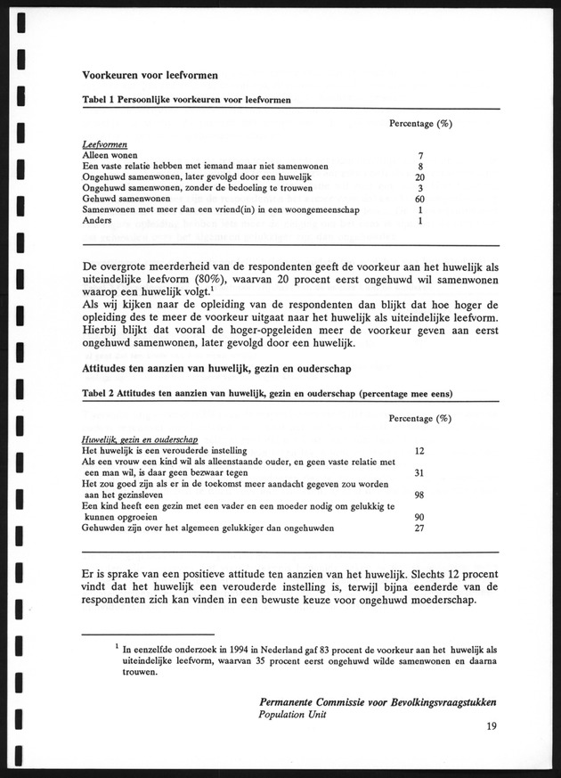 Opvattingen van de bevolking over bevolkingsvraagstukken en bevolkingsvraagstukken en bevolkingsbeleid - Page 19