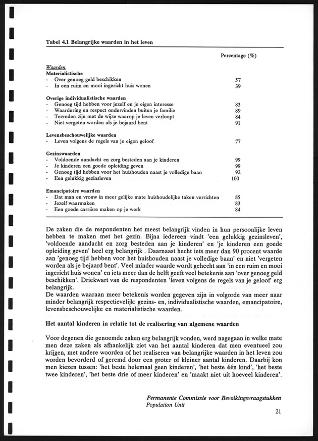 Opvattingen van de bevolking over bevolkingsvraagstukken en bevolkingsvraagstukken en bevolkingsbeleid - Page 21
