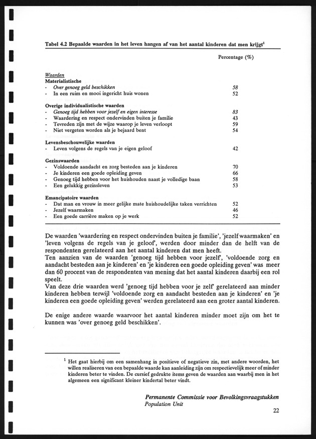 Opvattingen van de bevolking over bevolkingsvraagstukken en bevolkingsvraagstukken en bevolkingsbeleid - Page 22