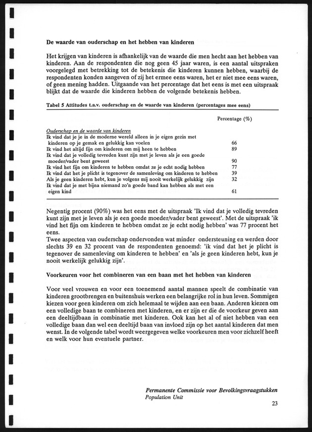 Opvattingen van de bevolking over bevolkingsvraagstukken en bevolkingsvraagstukken en bevolkingsbeleid - Page 23
