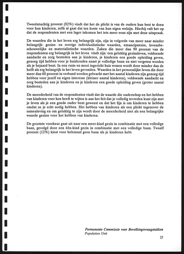 Opvattingen van de bevolking over bevolkingsvraagstukken en bevolkingsvraagstukken en bevolkingsbeleid - Page 25