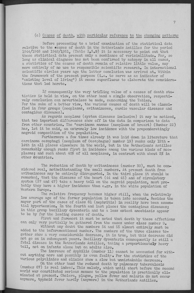 Documented Paper on the Netherlands Antilles for the conference on dempgraphic problems of the area served by The caribbean commission - Page 7