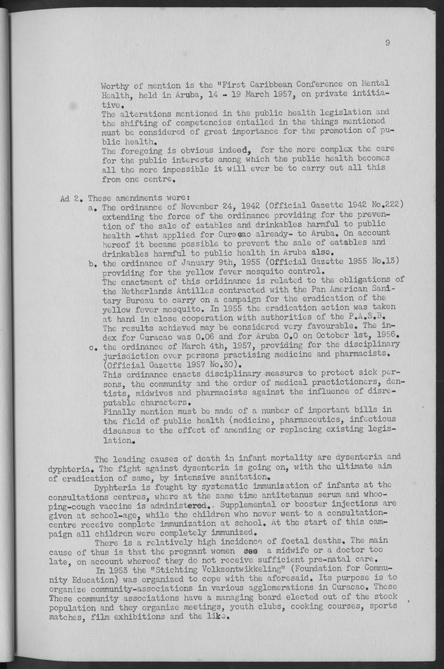 Documented Paper on the Netherlands Antilles for the conference on dempgraphic problems of the area served by The caribbean commission - Page 9