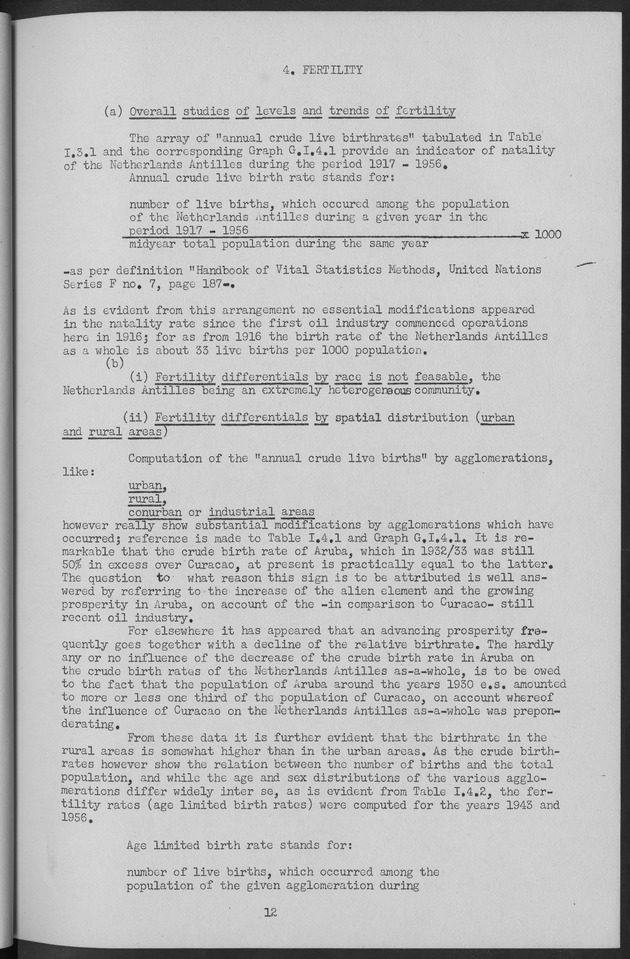 Documented Paper on the Netherlands Antilles for the conference on dempgraphic problems of the area served by The caribbean commission - Page 12