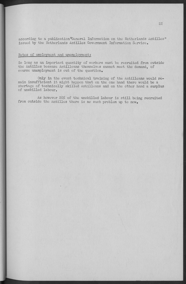 Documented Paper on the Netherlands Antilles for the conference on dempgraphic problems of the area served by The caribbean commission - Page 25