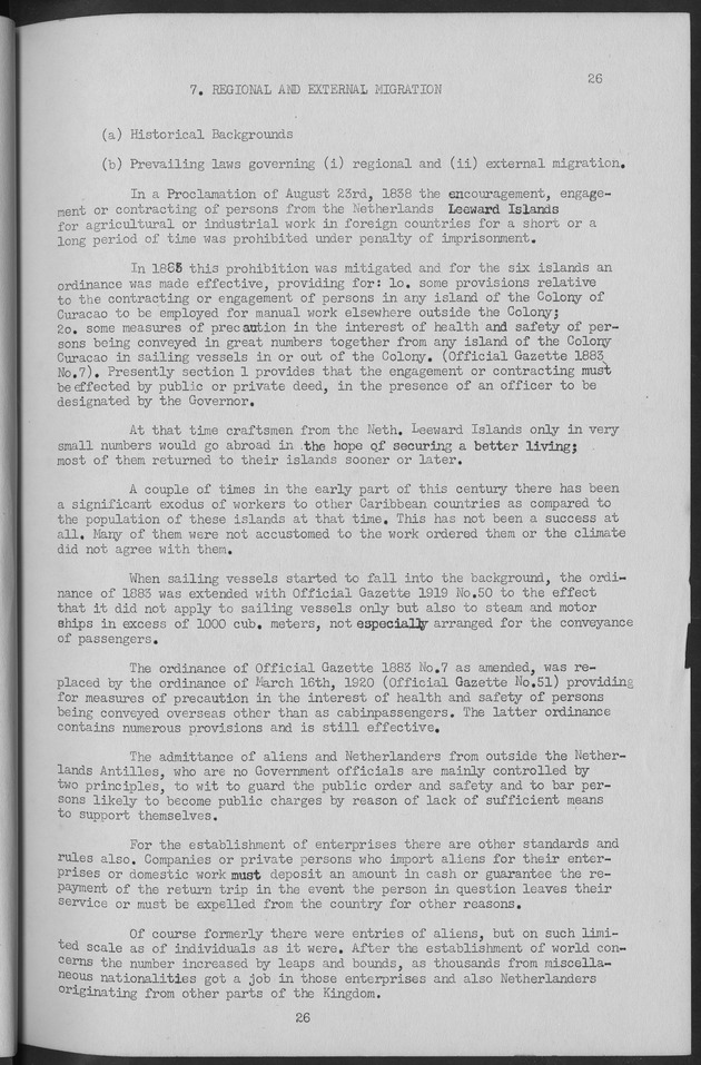 Documented Paper on the Netherlands Antilles for the conference on dempgraphic problems of the area served by The caribbean commission - Page 26