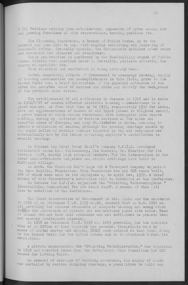 Documented Paper on the Netherlands Antilles for the conference on dempgraphic problems of the area served by The caribbean commission - Page 33