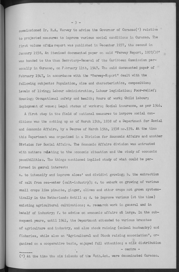 Documented Paper on the Netherlands Antilles for the conference on dempgraphic problems of the area served by The caribbean commission - Page 3