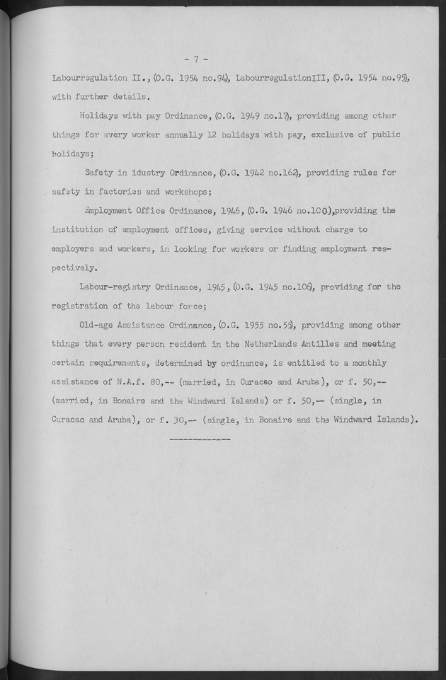 Documented Paper on the Netherlands Antilles for the conference on dempgraphic problems of the area served by The caribbean commission - Page 7