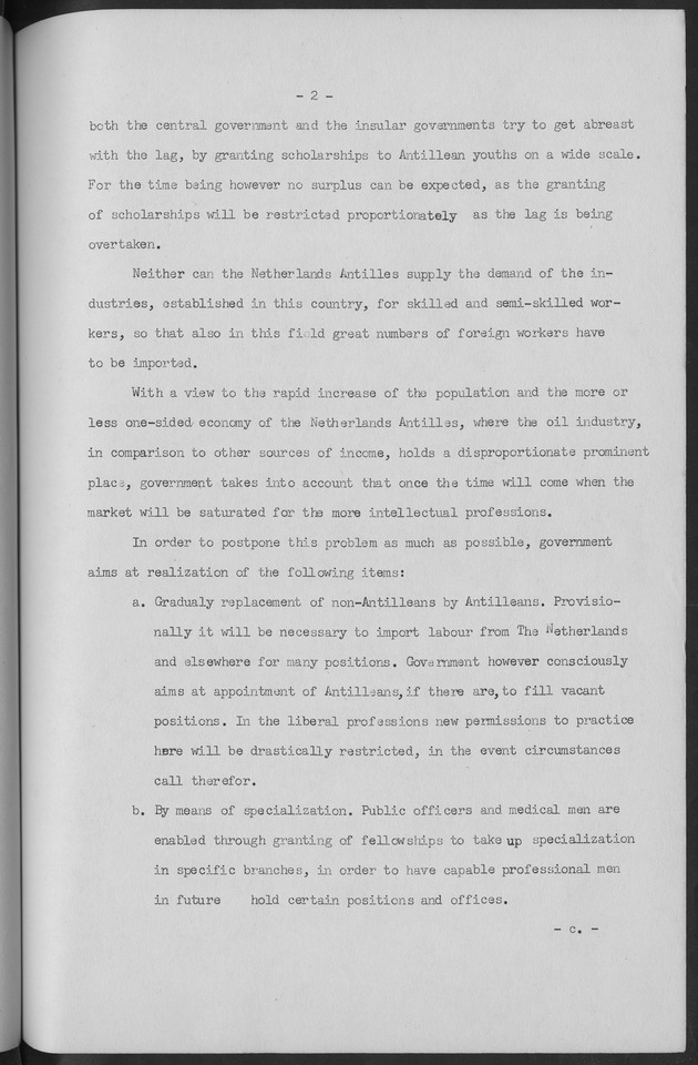 Documented Paper on the Netherlands Antilles for the conference on dempgraphic problems of the area served by The caribbean commission - Page 2