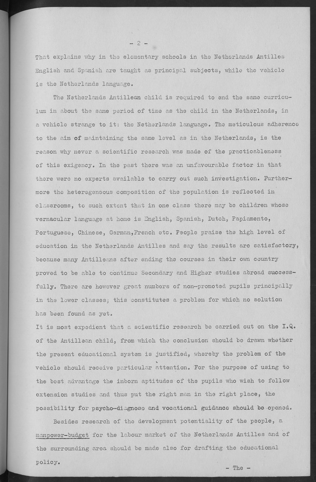 Documented Paper on the Netherlands Antilles for the conference on dempgraphic problems of the area served by The caribbean commission - Page 2