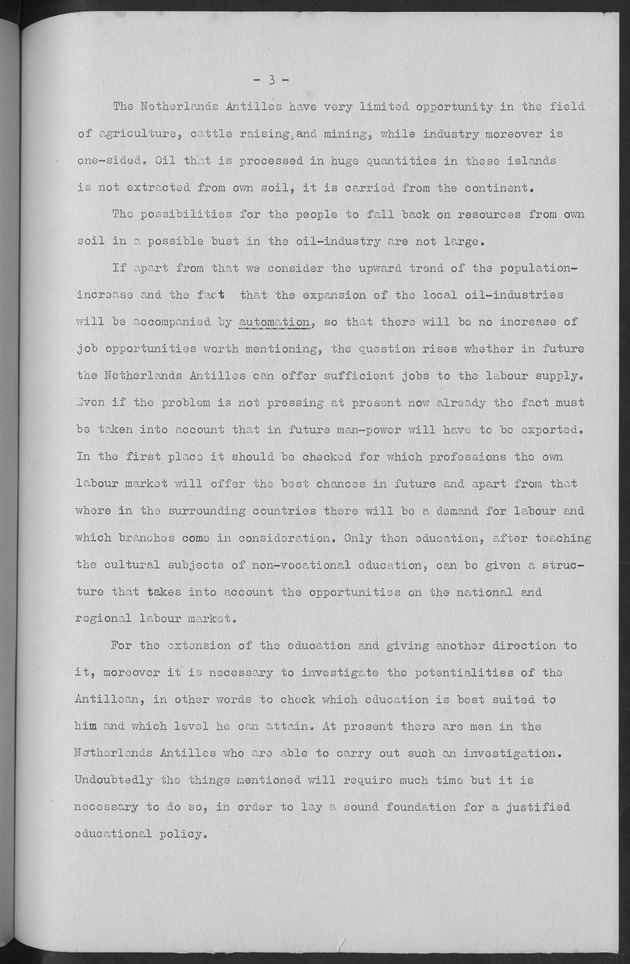 Documented Paper on the Netherlands Antilles for the conference on dempgraphic problems of the area served by The caribbean commission - Page 3