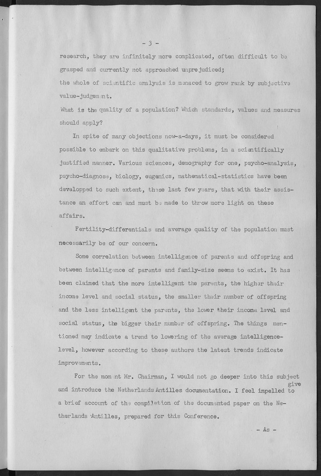 Documented Paper on the Netherlands Antilles for the conference on dempgraphic problems of the area served by The caribbean commission - Page 3