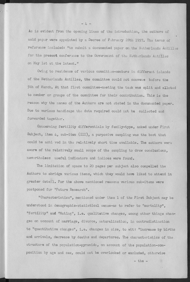 Documented Paper on the Netherlands Antilles for the conference on dempgraphic problems of the area served by The caribbean commission - Page 4