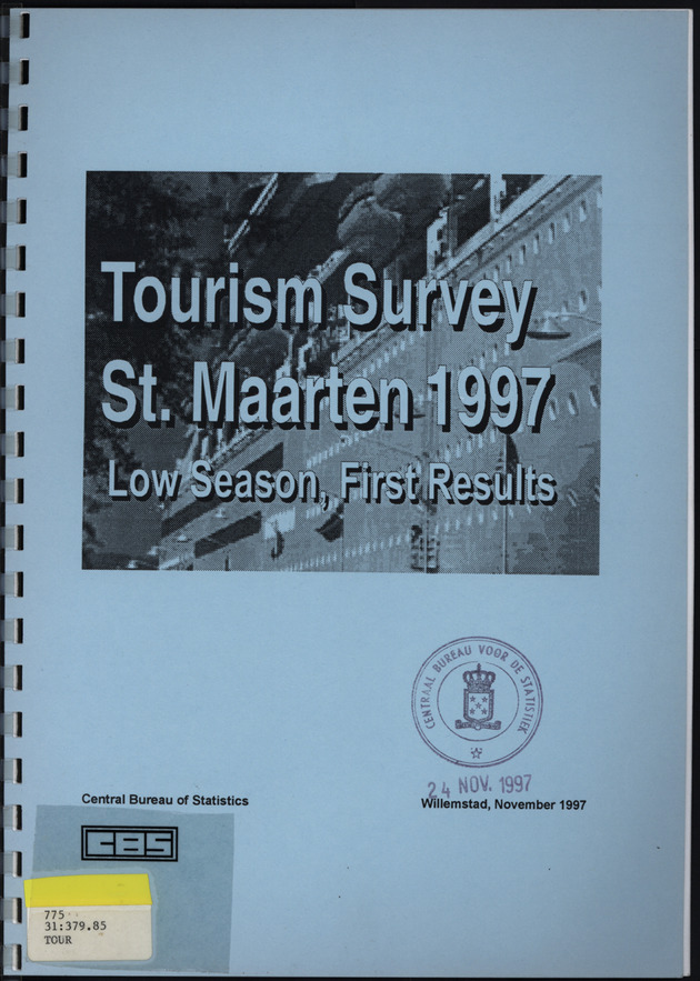 Tourism Survey St.Maarten 1997 - Front Cover
