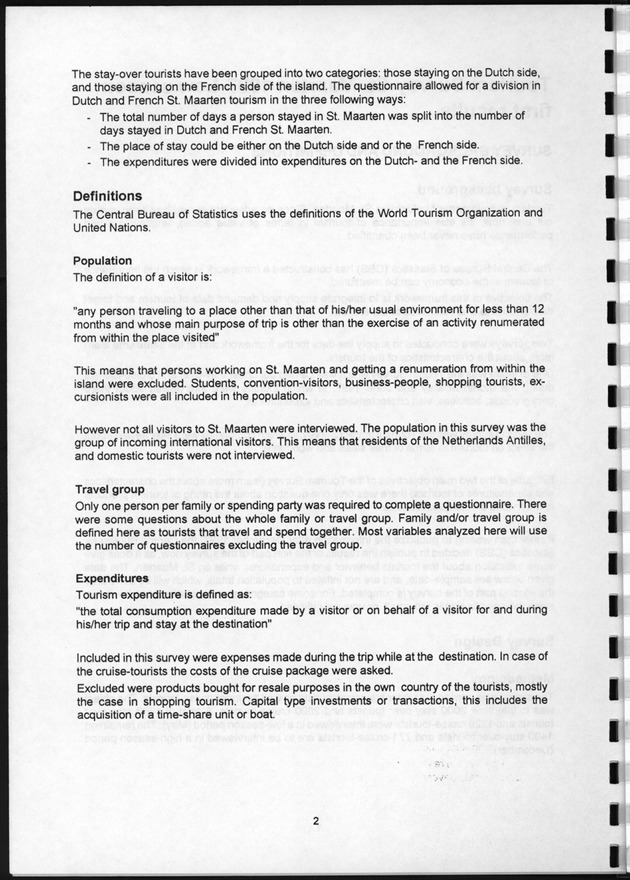 Tourism Survey St.Maarten 1997 - Page 2