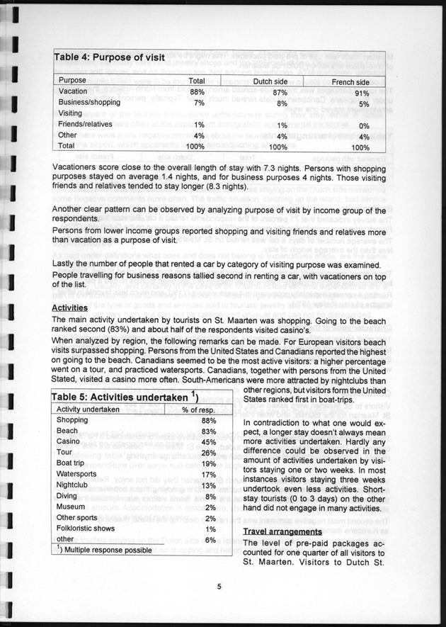 Tourism Survey St.Maarten 1997 - Page 5