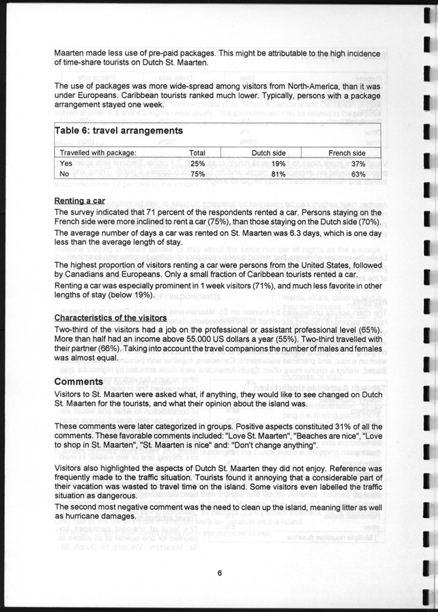 Tourism Survey St.Maarten 1997 - Page 6