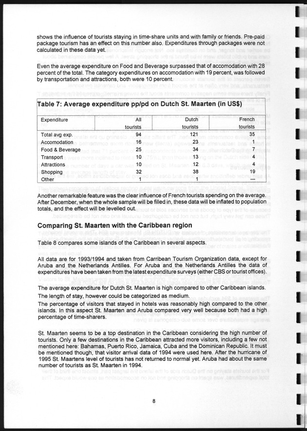 Tourism Survey St.Maarten 1997 - Page 8