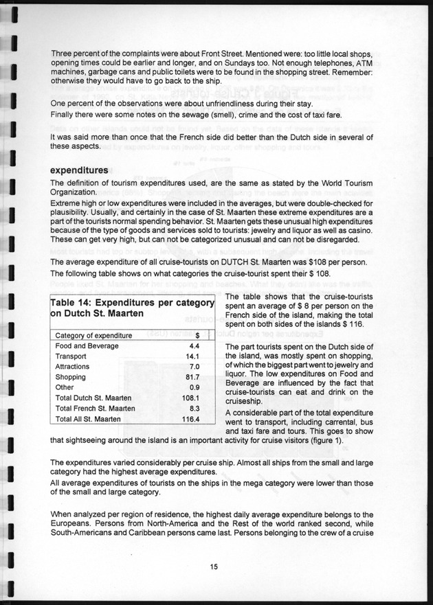 Tourism Survey St.Maarten 1997 - Page 15