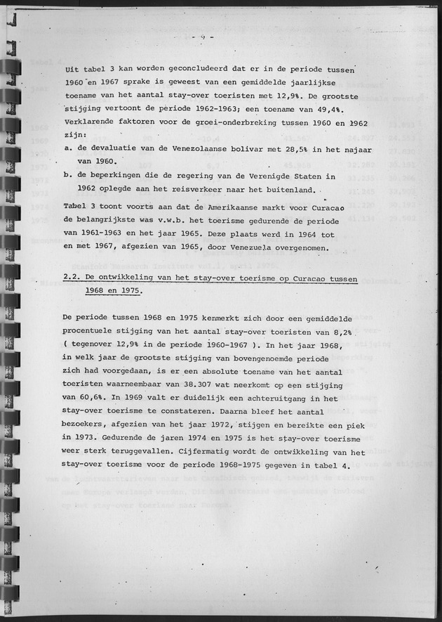 De ontwikkeling van het stay-over toerisme op Curaҫao in de periode tussen 1968 en 1975 - Page 9