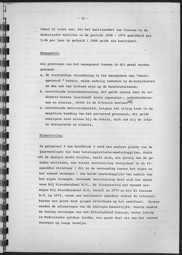 De ontwikkeling van het stay-over toerisme op Curaҫao in de periode tussen 1968 en 1975 - Page 32