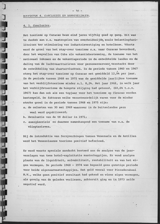 De ontwikkeling van het stay-over toerisme op Curaҫao in de periode tussen 1968 en 1975 - Page 38