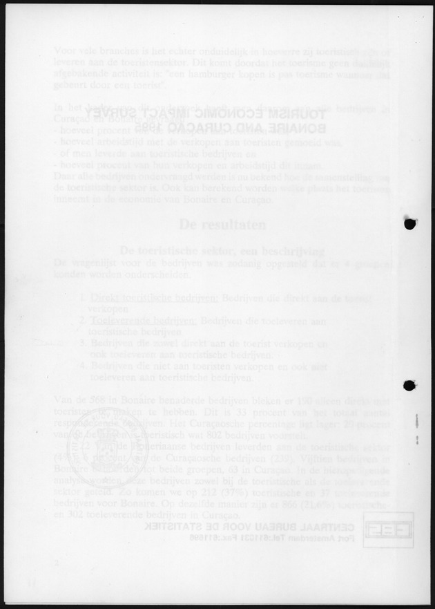 Tourism economic impact survey Bonaire and Curacao 1995 - Blank Page