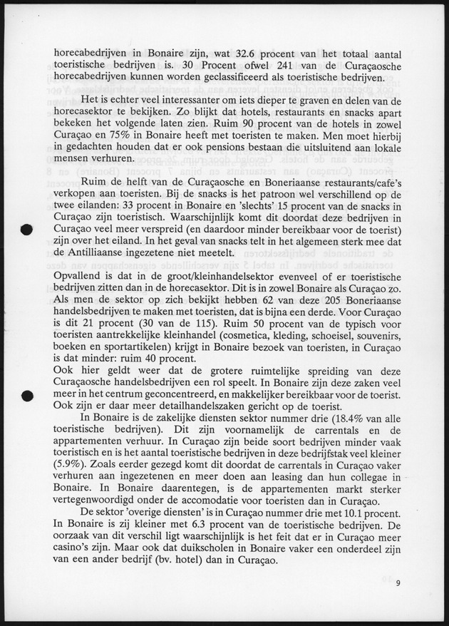 Tourism economic impact survey Bonaire and Curacao 1995 - Page 9