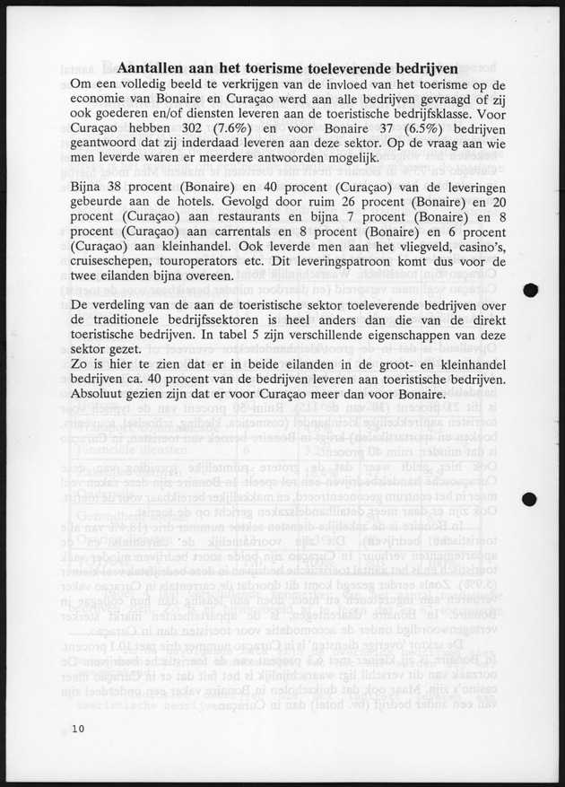 Tourism economic impact survey Bonaire and Curacao 1995 - Page 10